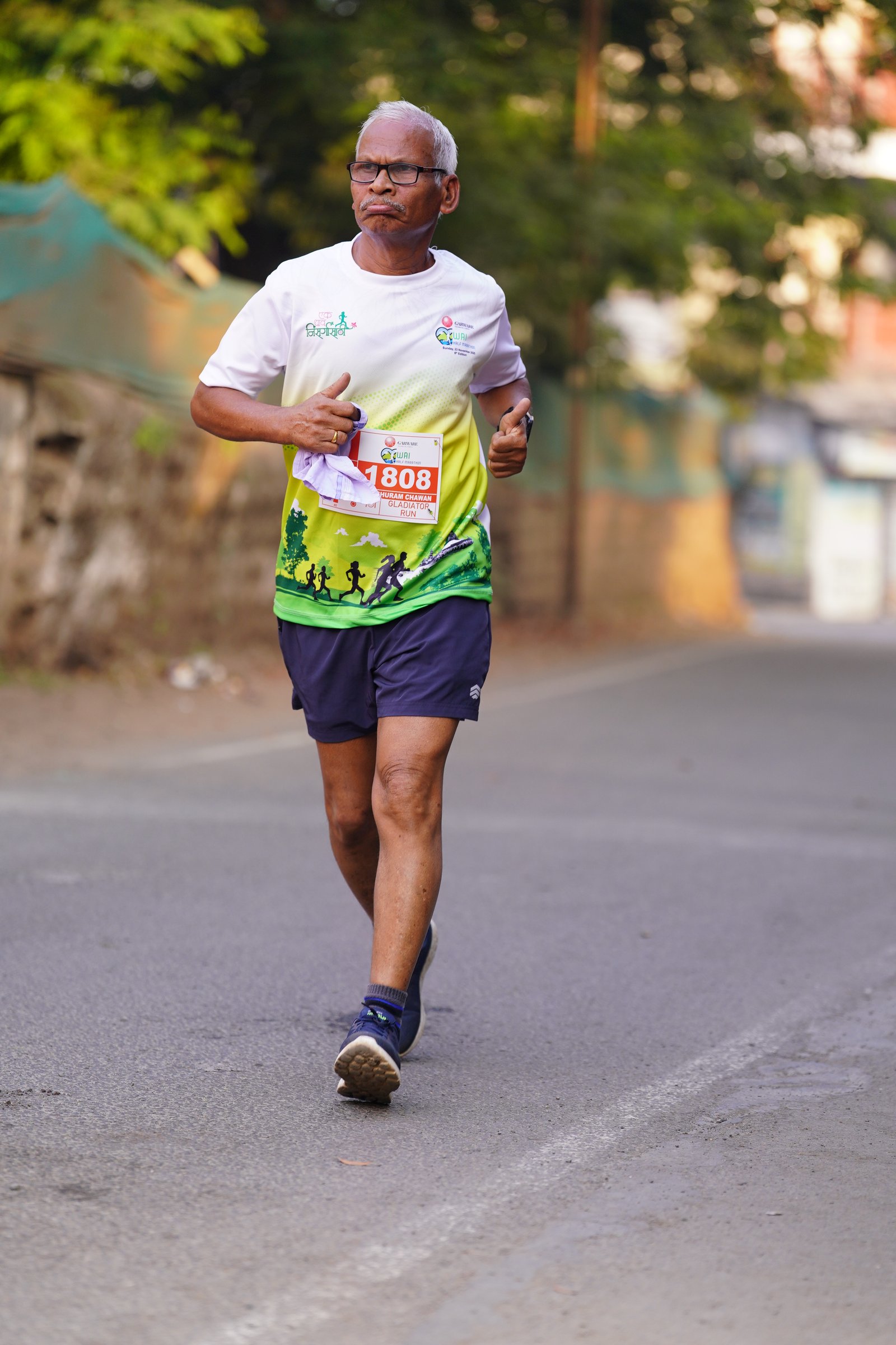 Marathon moment with runners